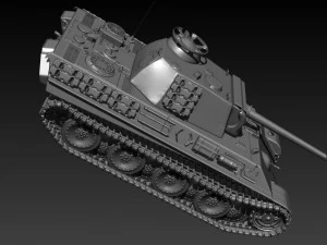 panther tank hd 3D Model