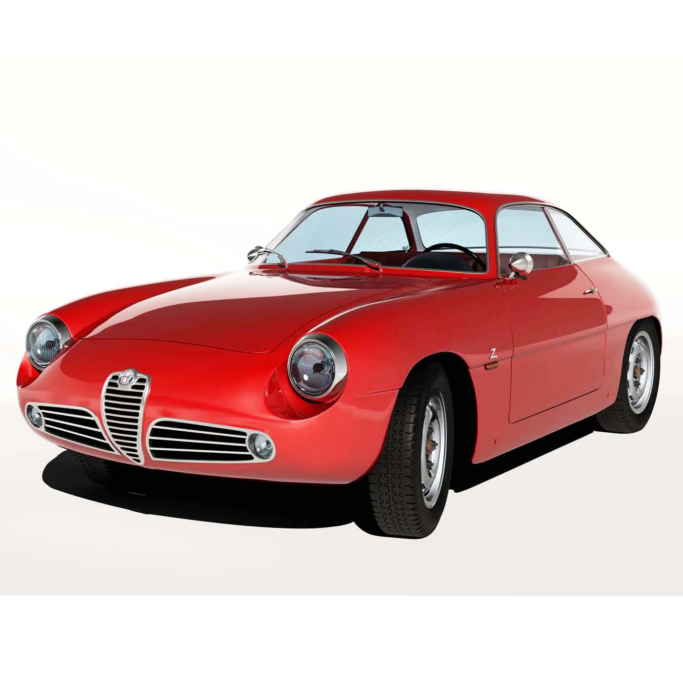 alfa romeo giulietta sz 1960 3D Model .c4d .max .obj .3ds .fbx .stl .blend 