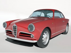 1958 alfa romeo giulietta sprint veloce 3D Model