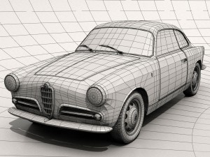 1958 alfa romeo giulietta sprint veloce Modèle 3D