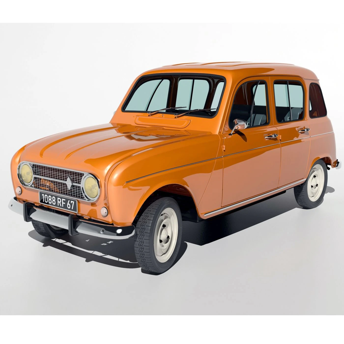 1967 renault r4l 3D Model .c4d .max .obj .3ds .fbx .stl .blend 