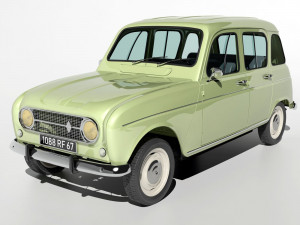 1967 renault r4l 3D 모델