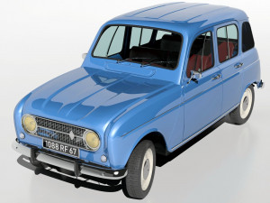 1967 renault r4l 3D 모델