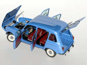 1967 renault r4l 3D 모델