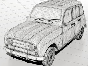 1967 renault r4l 3D 모델