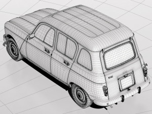 1967 renault r4l 3D 모델