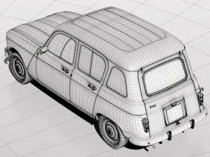 1967 renault r4l 3D Model