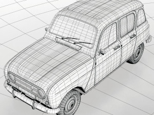 1967 renault r4l 3D 모델