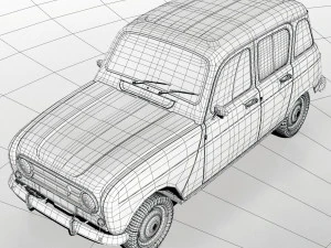 1967 renault r4l 3D Model
