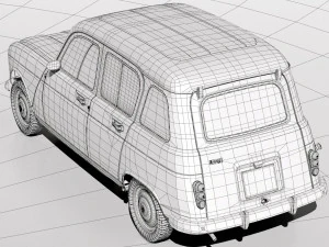 1967 renault r4l 3D Model