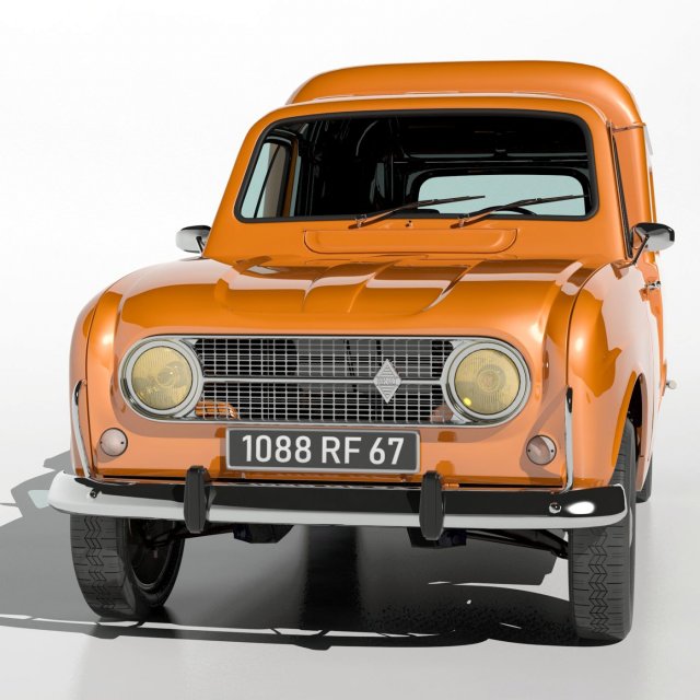 1967 renault r4 fourgonette 3D 모델 .c4d .max .obj .3ds .fbx .stl .blend 