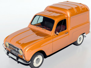 1967 renault r4 fourgonette 3D 모델