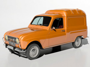 1967 renault r4 fourgonette 3D 모델