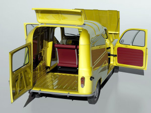 1967 renault r4 fourgonette 3D 모델