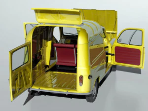 1967 renault r4 fourgonette 3D Model