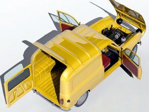 1967 renault r4 fourgonette 3D 모델