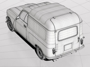 1967 renault r4 fourgonette 3D 모델