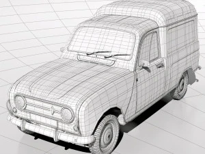 1967 renault r4 fourgonette 3D Model