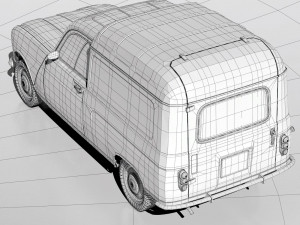 1967 renault r4 fourgonette 3D 모델