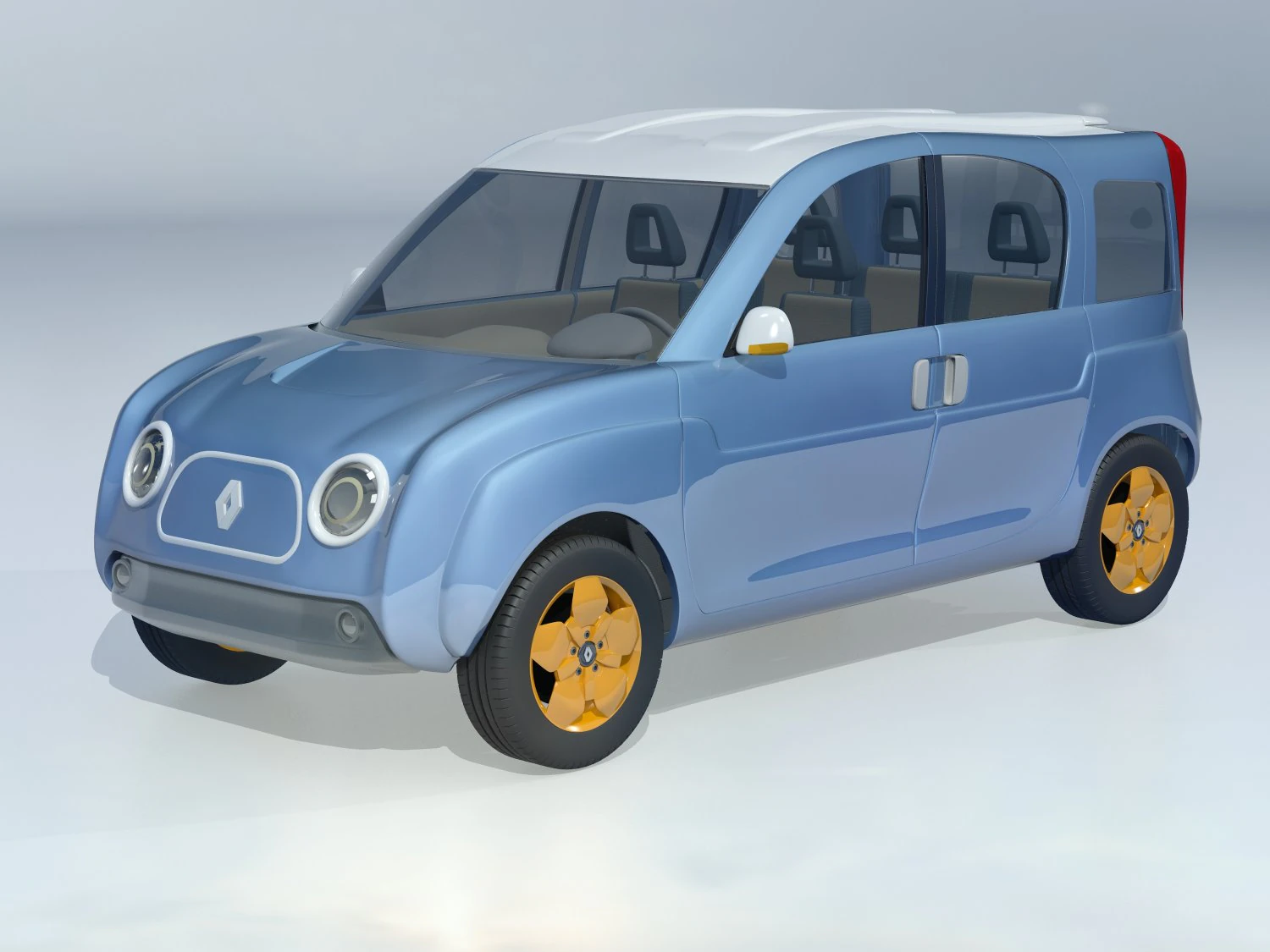 renault r4l concept 3D Model .c4d .max .obj .3ds .fbx .stl .blend 