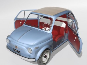 fiat nuova 500 1958 3D Model