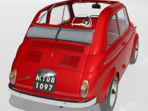fiat nuova 500 1958 3D Model