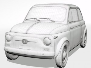 fiat nuova 500 1958 3D Model