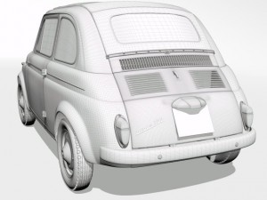 fiat nuova 500 1958 3D Model