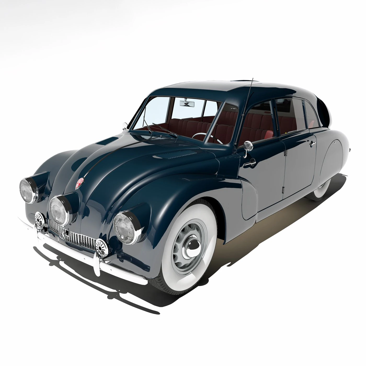 1947 tatra t87 3D Model .c4d .max .obj .3ds .fbx .stl .blend 