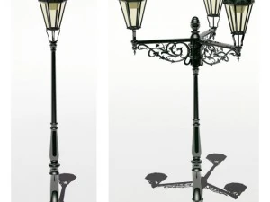 prague streetlamps j a set of three 3D Model