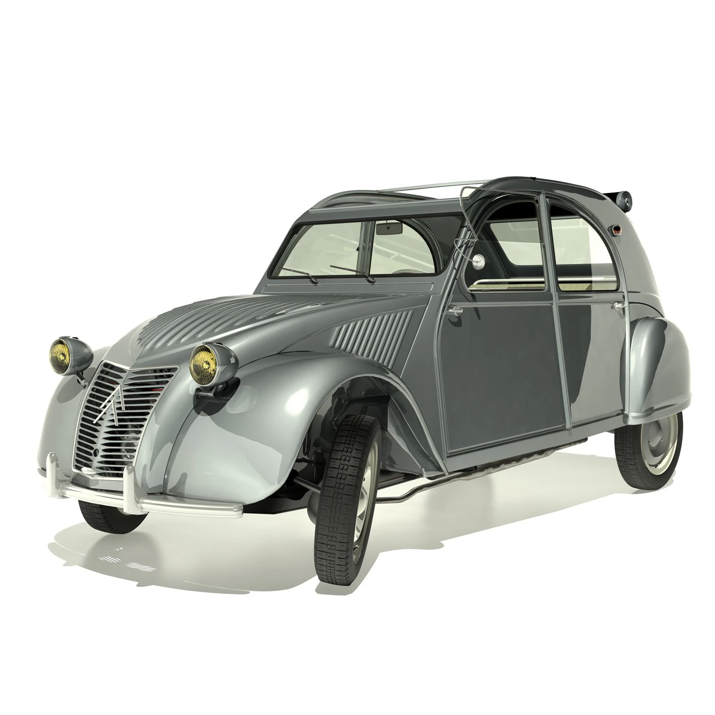 citroen 2cv 1958 3D Model .c4d .max .obj .3ds .fbx .stl .blend 