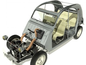 citroen 2cv 1958 3D-Modell