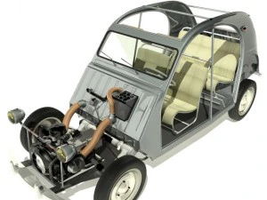 citroen 2cv 1958 3D Model