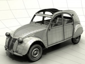 citroen 2cv 1958 3D-Modell