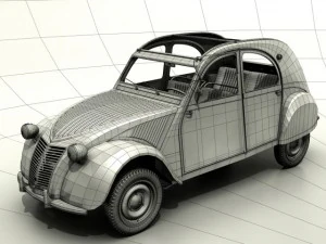 citroen 2cv 1958 3D Model