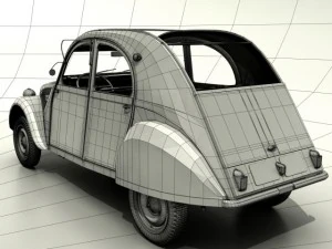 citroen 2cv 1958 3D Model