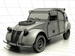 1958 citroen 2cv sahara 4x4 3D Model