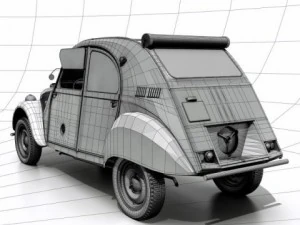 1958 citroen 2cv sahara 4x4 3D Model