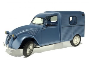 citroen 2cv azu van 3D 모델