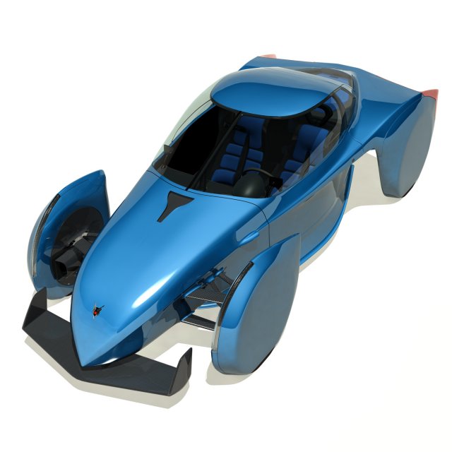 shrike gt  concept sports ev 3D Model .c4d .max .obj .3ds .fbx .stl .blend 