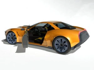 kukhri gt  concept sports car rwd 3D Model