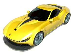 kukhri gt  concept sports car rwd 3D Model