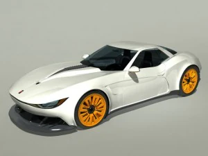 kukhri gt  concept sports car rwd 3D Model