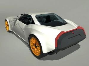 kukhri gt  concept sports car rwd 3D Model