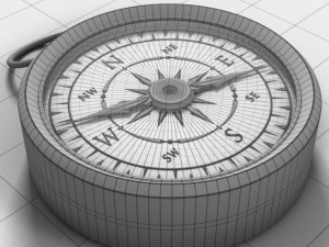 antique compass 3D Model