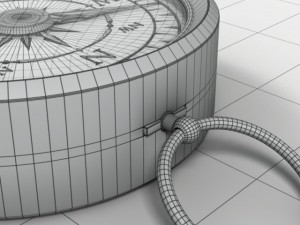 antique compass 3D Model