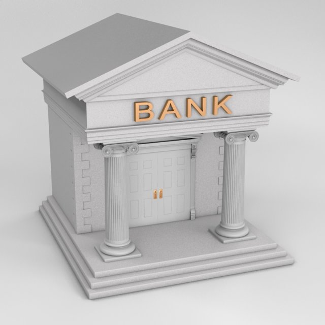 bank structure 3D-Modell .c4d .max .obj .3ds .fbx .stl .blend 