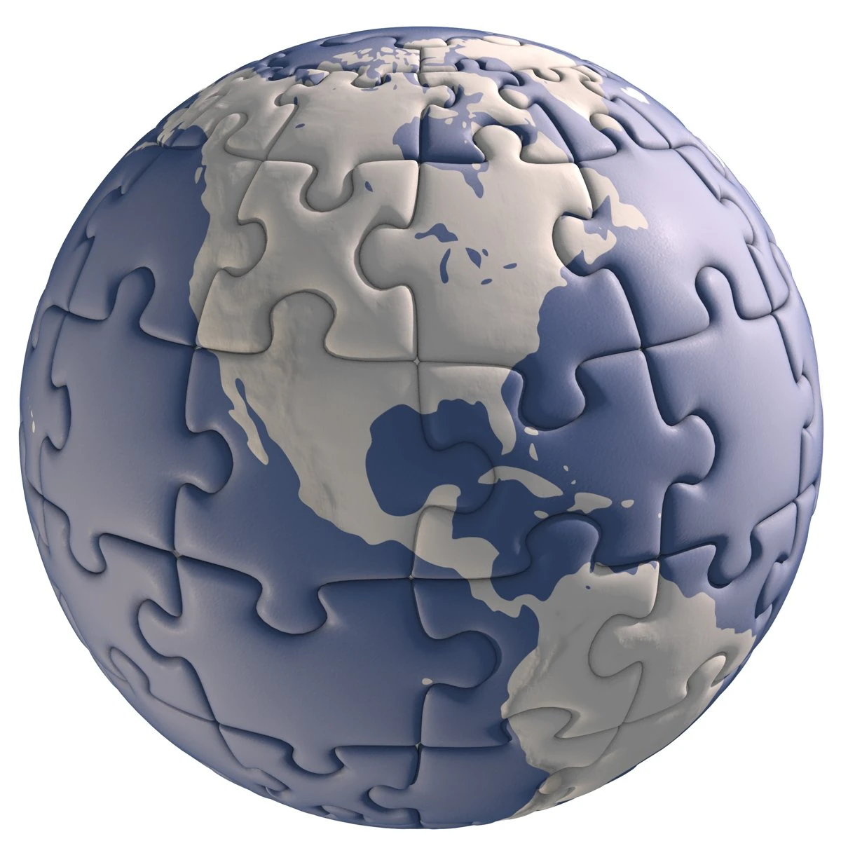 globus puzzle Model 3D .c4d .max .obj .3ds .fbx .stl .blend 