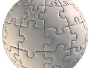 globus puzzle Model 3D