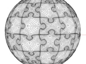 puzzle globe 3D Model
